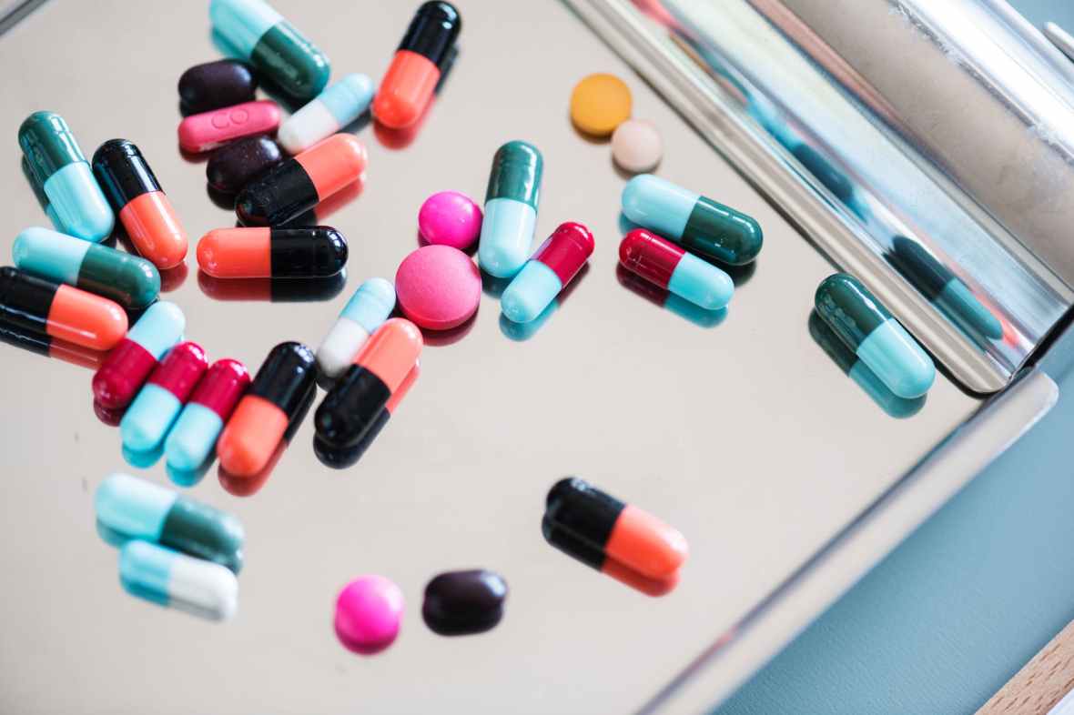 assorted medication capsules